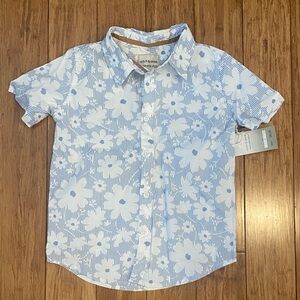 New Stitch & Stone Blue Floral Button-Down Lightweight Shirt -  sz 5